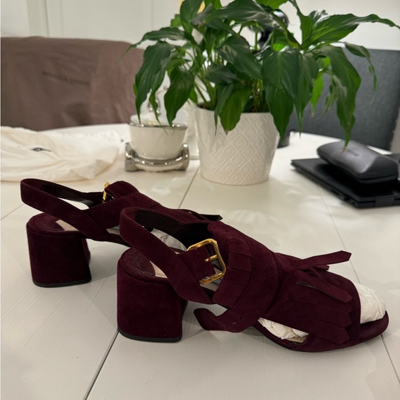 Red Prada Small Heel Sandal - Picture 7 of 15